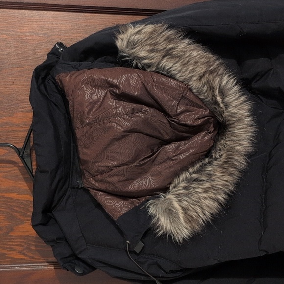 The North Face RECCO 600 Fill Down Winter Ski/Snowboard Jacket Black Fur Hood M - Picture 7 of 11